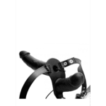 Strap on mit verstellbarem Harness – Supreme Pleasure – Vibrierender Doppeldildo mit Harness – Bild 6