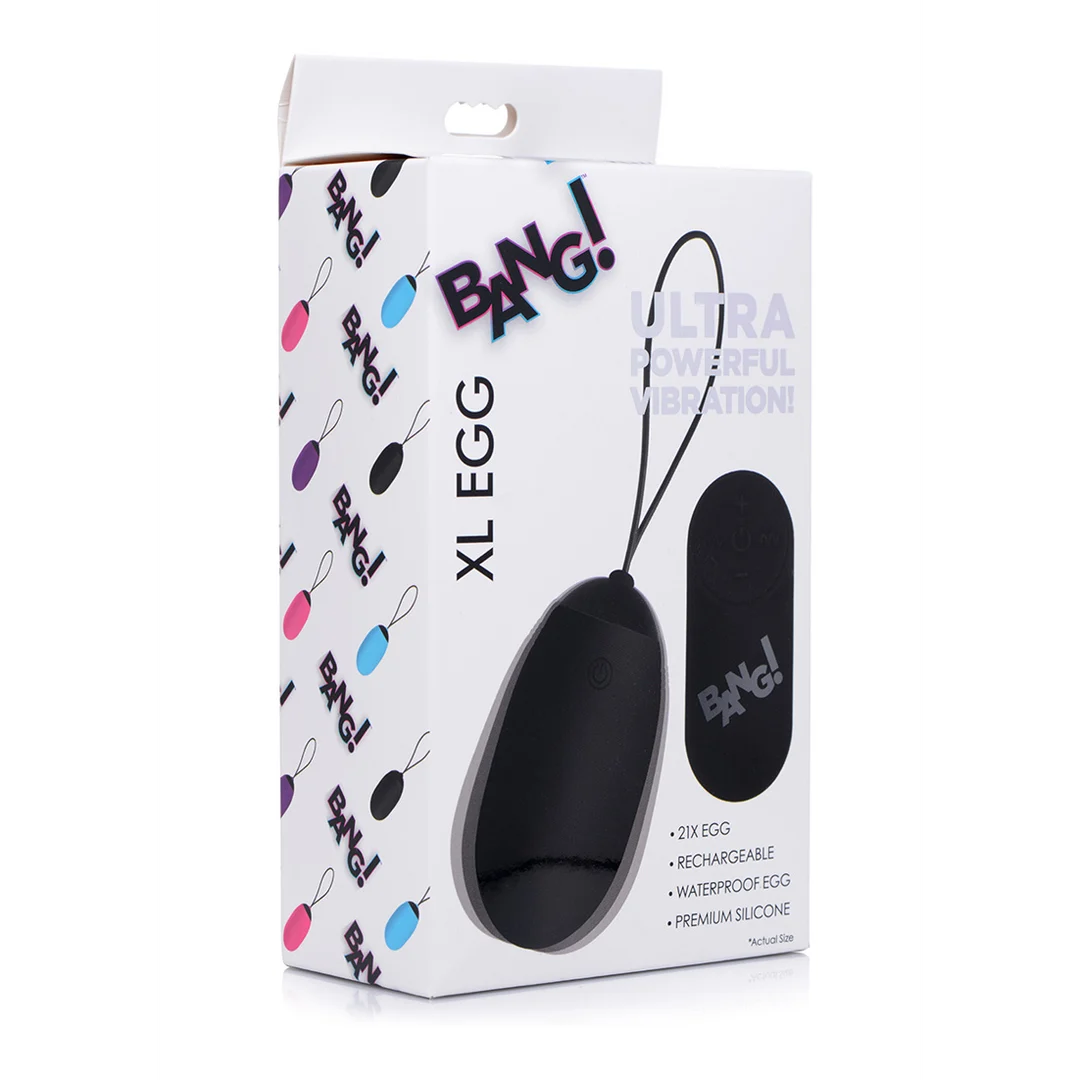 AG331-BLACK-2 Vibrierender Eiervibrator – mit Fernbedienung und mehreren Vibrationsstufen – XR Brands – Bild 1