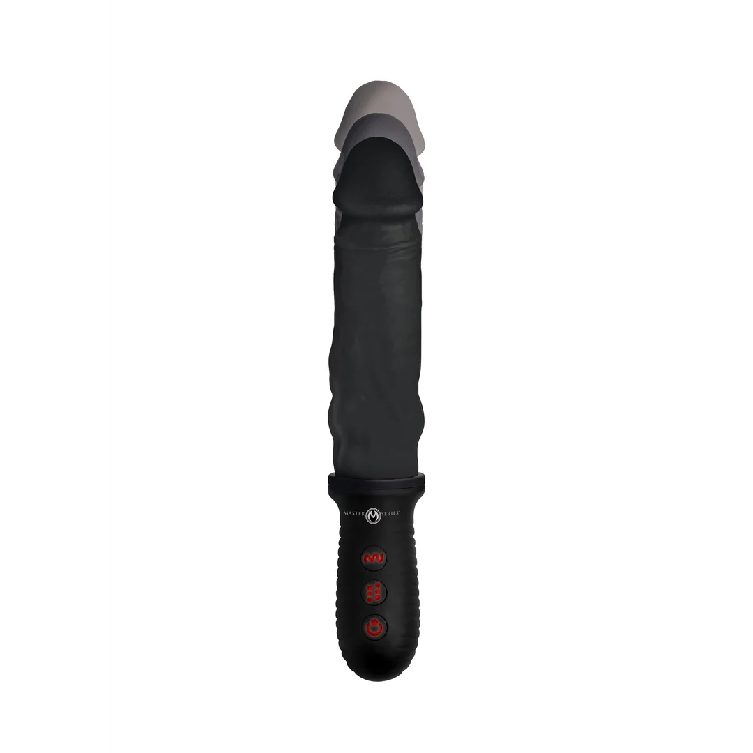 Realistischer Vibrator mit Vibration und automatischer Stoßbewegung – XR Brands, Schwarz, XR Brands – Bild 3