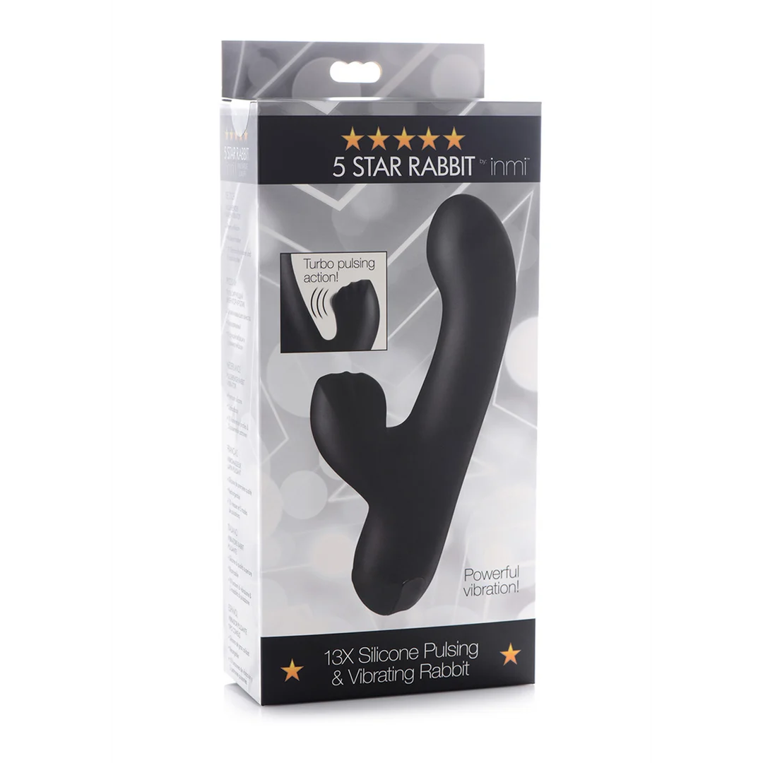 AG507-BLACK-2 Rabbit Vibrator – pulsierender Klitorisstimulator mit 10 Vibrationsmodi – XR Brands – Bild 1