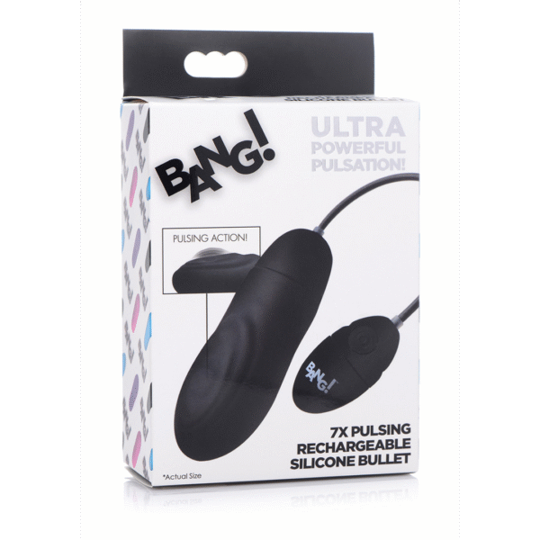 XR Brands pulsierender, wiederaufladbarer Silikon Bullet