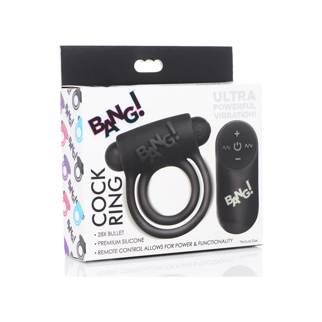 AG572-BLACK-2 XR Brands Silikon Cockring mit Bullet und Fernbedienung – Bild 1