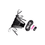 Power Panty mit Spitzenhöschen, vibrierender Kugel und Augenbinde – Bild 6