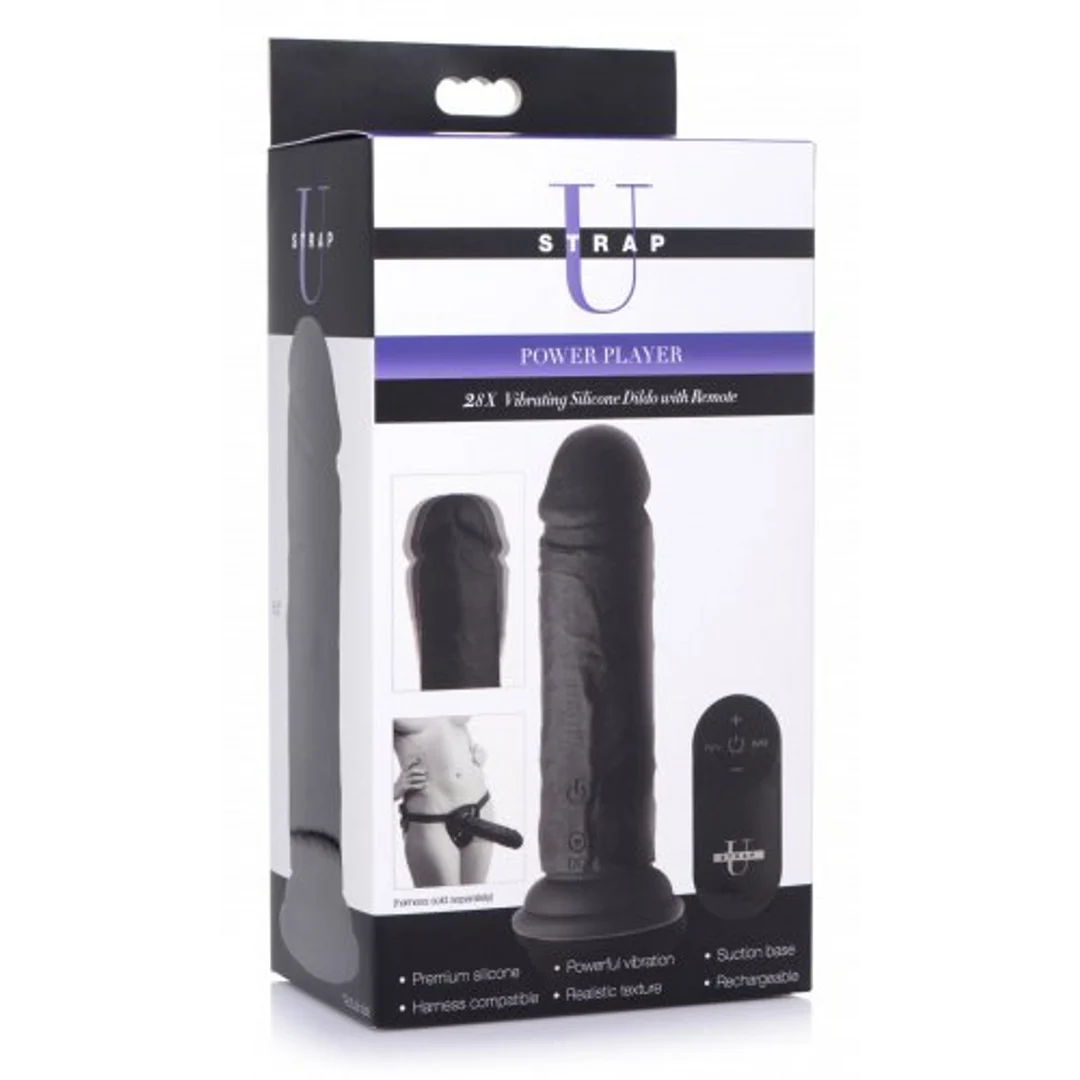AG589-BLACK-2 Realistischer Vibrator mit Fernbedienung – Power Player XR Brands – Bild 1