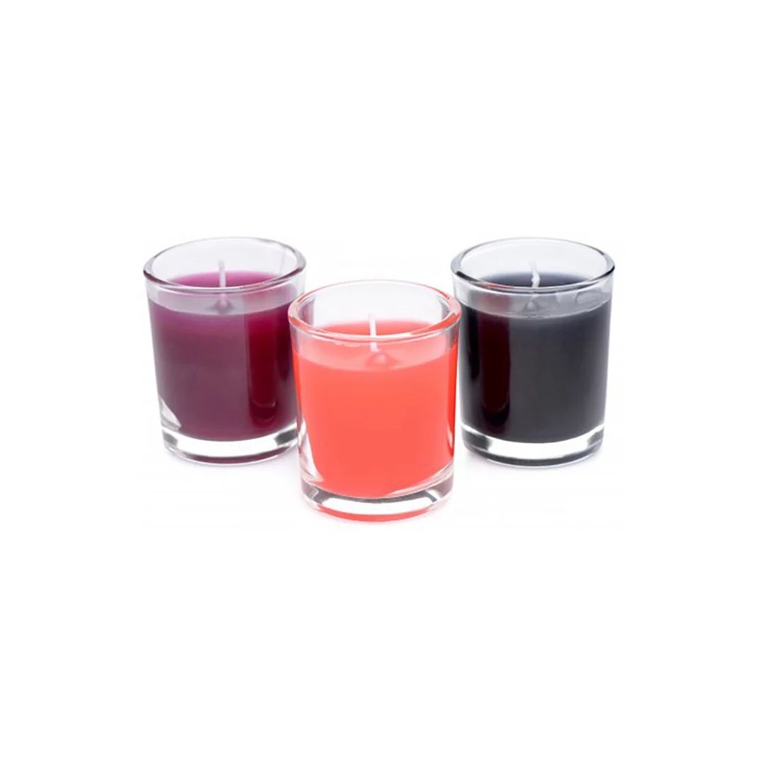 Massagekerze – Flame Drippers Tropfkerzen Set für Kerzenspiel – leicht parfümiert – 3 Stück – Bild 5
