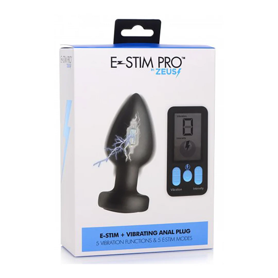 E Stim Pro vibrierender Analplug aus Silikon mit Fernbedienung – Bild 1