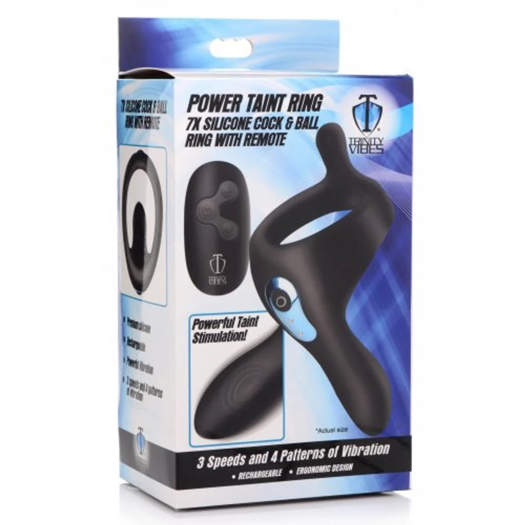 AG763-2 Vibrierender Cockring mit Dammbereich Stimulation: Power Taint – Bild 1