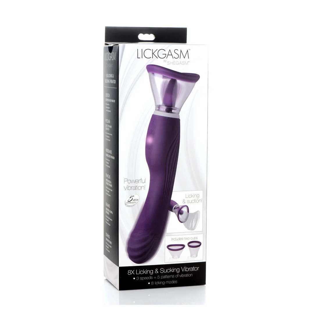 Lickgasm 8x lik en zuig vibrator