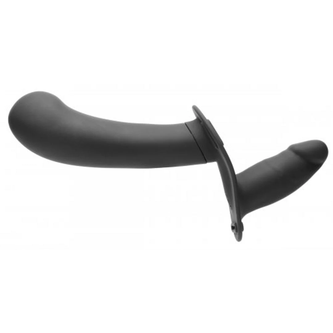 Paarvibrator – Doppeldildo mit Harness und Fernbedienung – XR Brands schwarz XR Brands – Bild 3