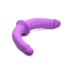 Strap on mit verstellbarem Gurt: Double Charmer, doppelter Silikondildo mit Harness – Bild 2