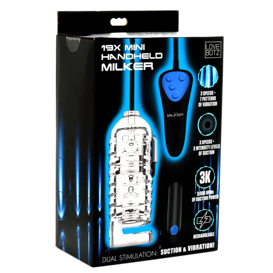AH056-2 XR Brands Mini Handheld Milker schwarz – Bild 1