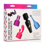 XR Brands Mini Massage Vibrator mit 3 Aufsätzen
