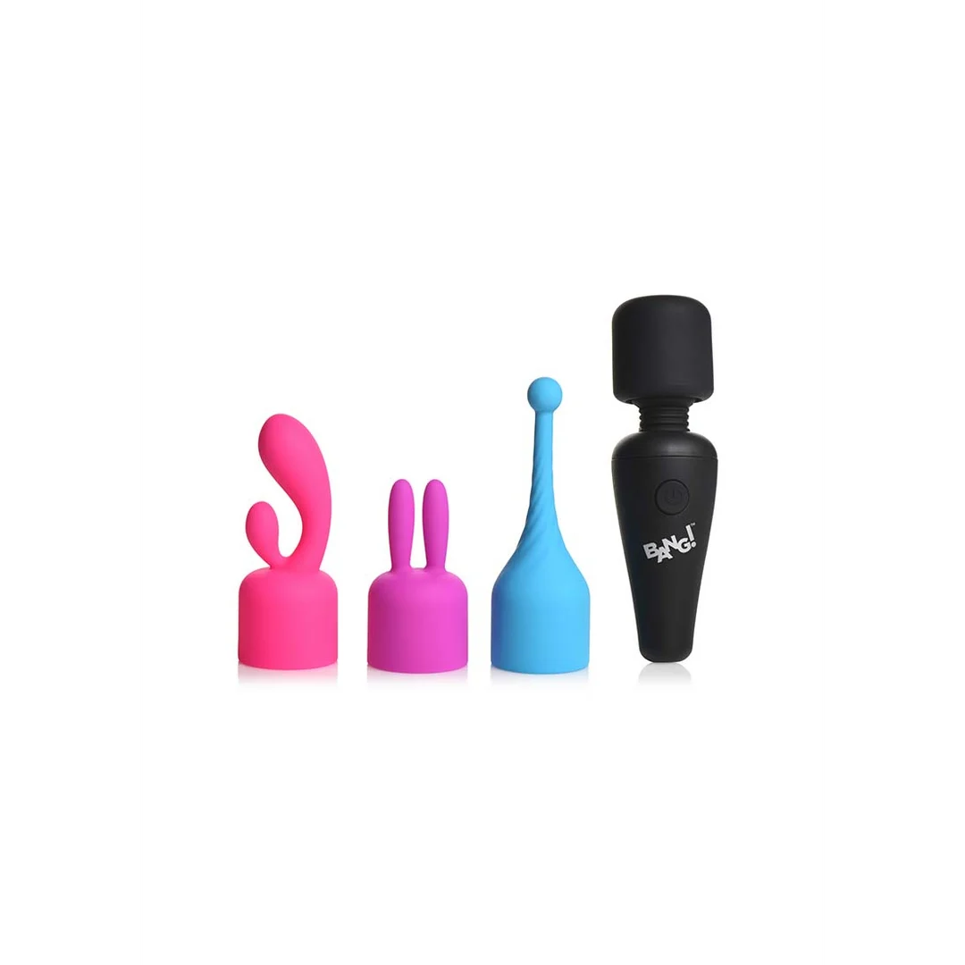 XR Brands Mini Massage Vibrator mit 3 Aufsätzen – Bild 5