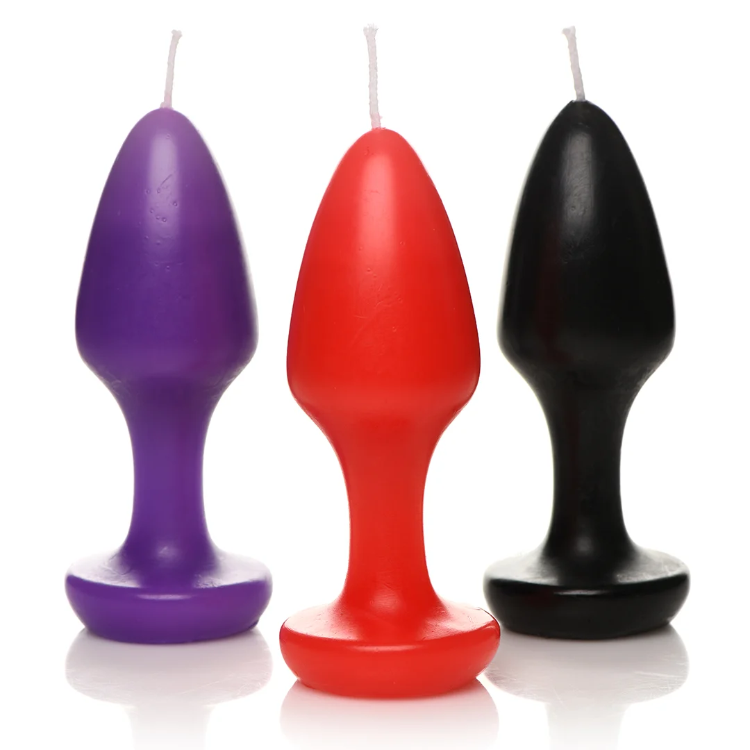Tropfkerzen für Waxspiel, Schwarz/Lila/Rot, Kink Inferno – Bild 4