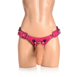 Bodice Deluxe Korsett Harness aus Leder in Rosa – Bild 5