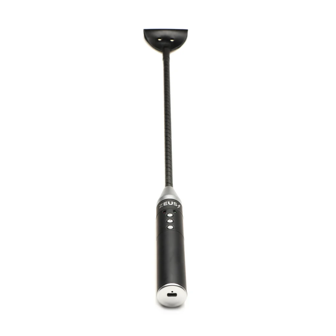 BDSM Crop mit sicherem Griff – E Stim Crop - Schwarz – Bild 3