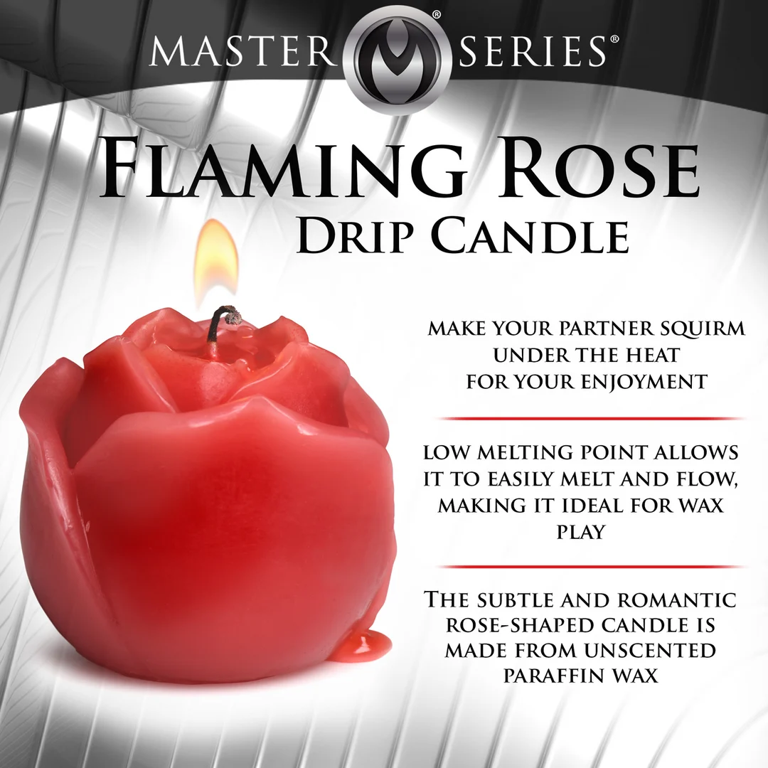 Flaming Rose Tropfkerze, rot – Bild 6