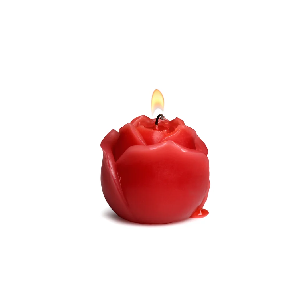 Flaming Rose Tropfkerze, rot – Bild 4
