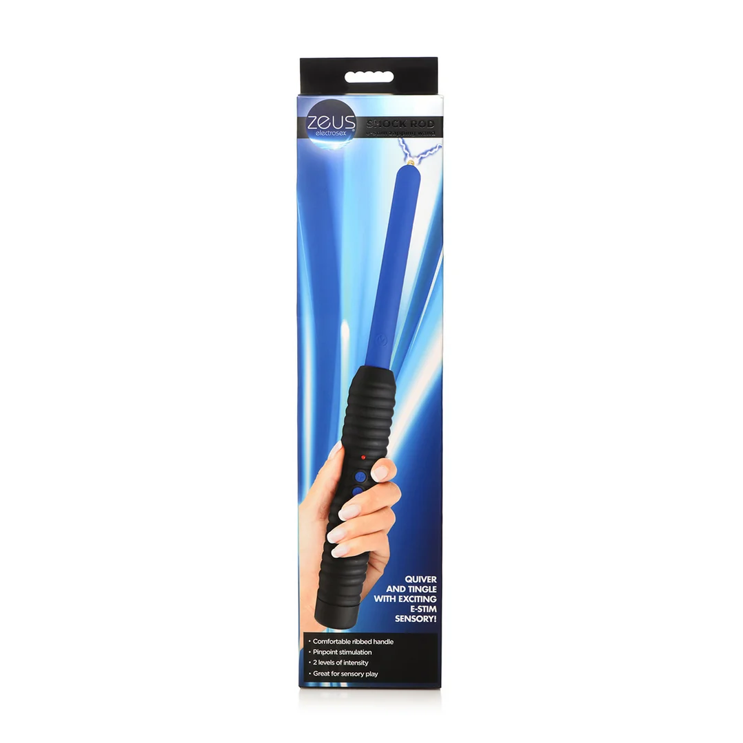 BDSM E Stim Stab mit sicherem Griff – Shock Rod - E Stim Zapping Wand - Blau – Bild 2