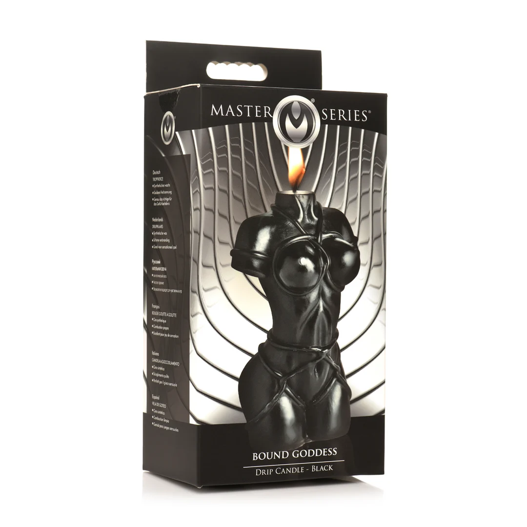 AH280-BLACK-2 Bound Goddess schwarze Tropfkerze – Bild 1