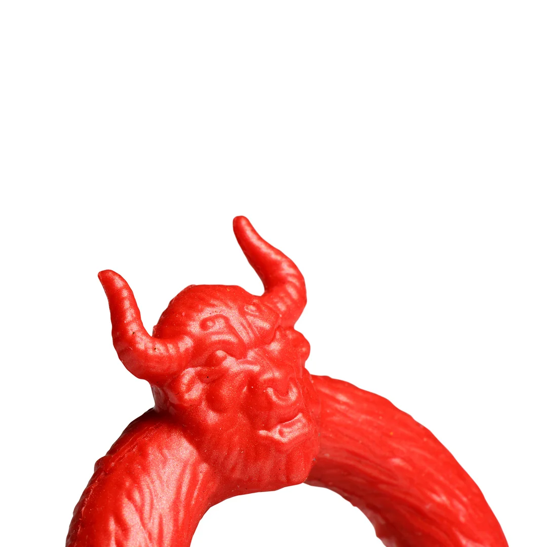 XR Brands Beast Mode Silikon Penisring rot – Bild 5