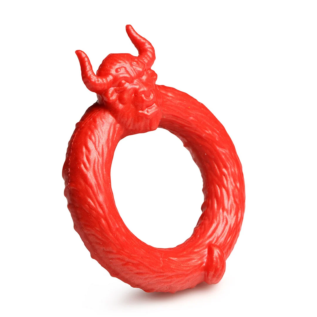 XR Brands Beast Mode Silikon Penisring rot – Bild 3