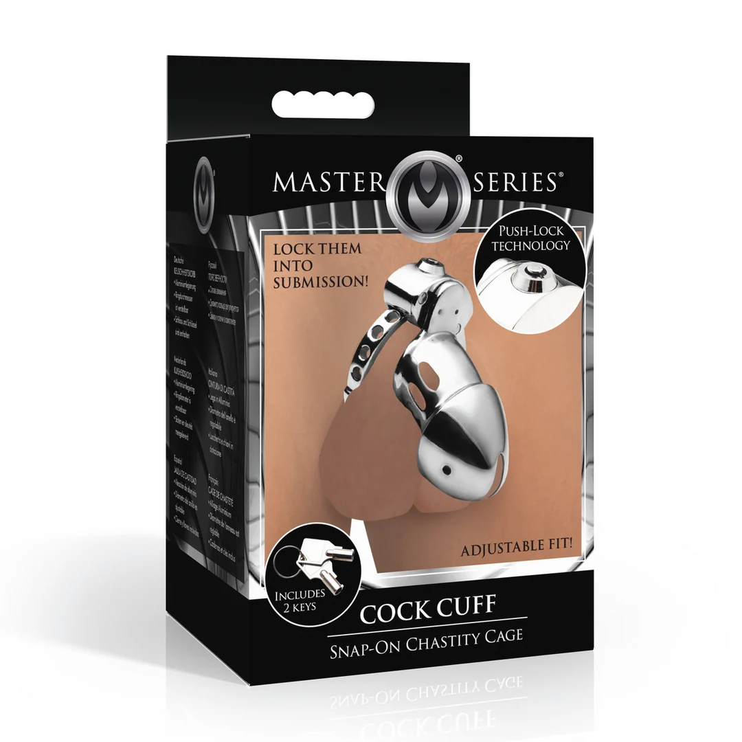 AH548-2 Keuschheitskäfig mit verstellbarem Ring – Snap On Chastity Cage – Bild 1