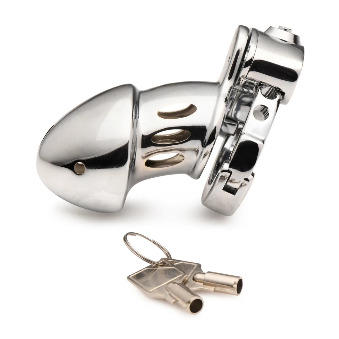 Keuschheitskäfig mit verstellbarem Ring – Snap On Chastity Cage – Bild 3