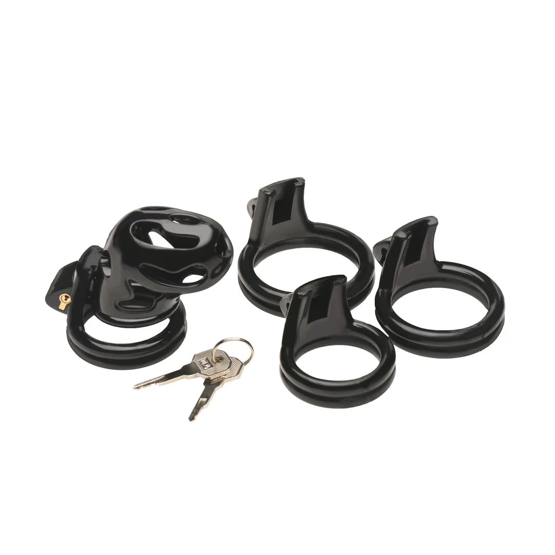 Hard Stop Keuschheitskäfig mit Doppelring – Bild 3