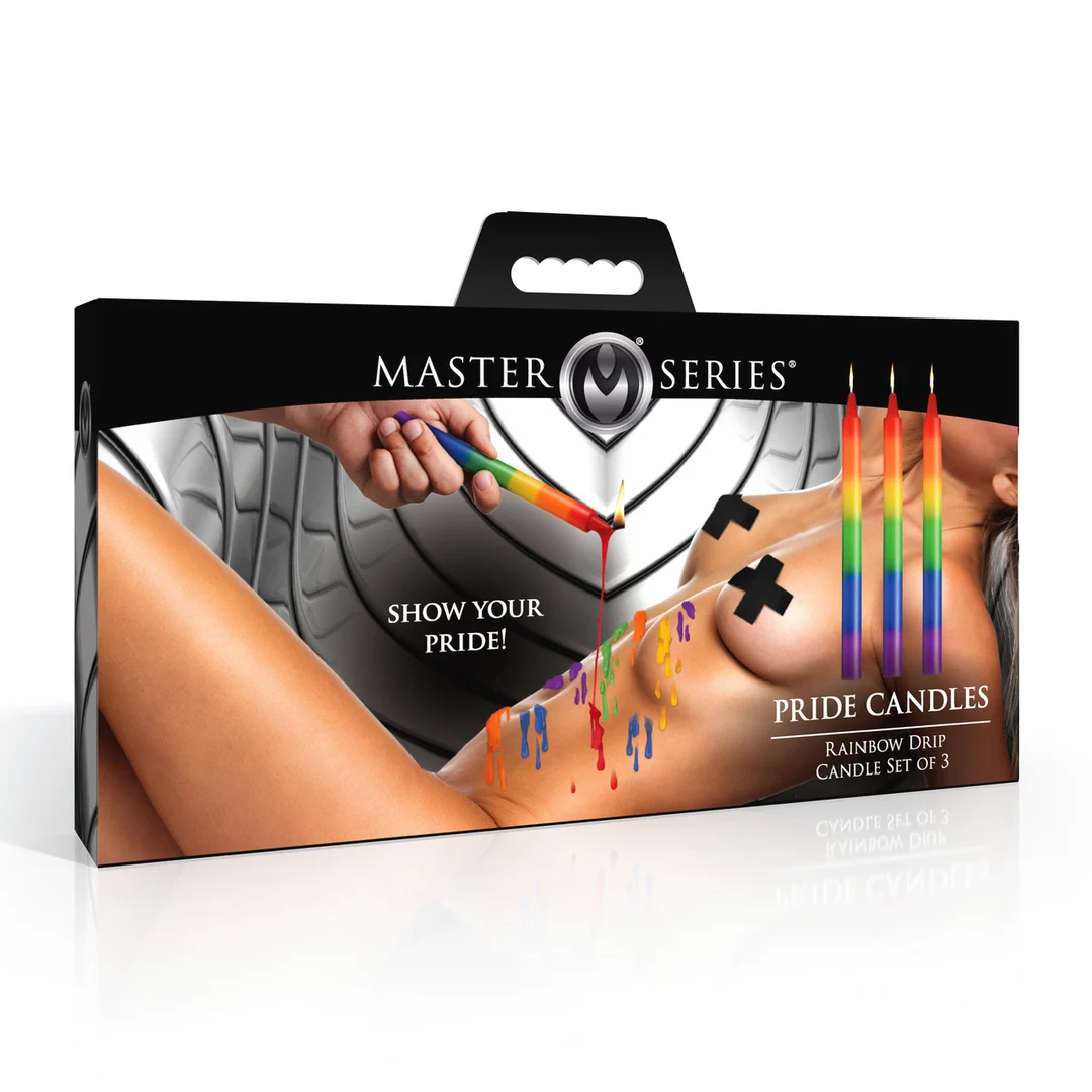 XR Brands Pride Candles Regenbogen Tropfkerzenset – Bild 1