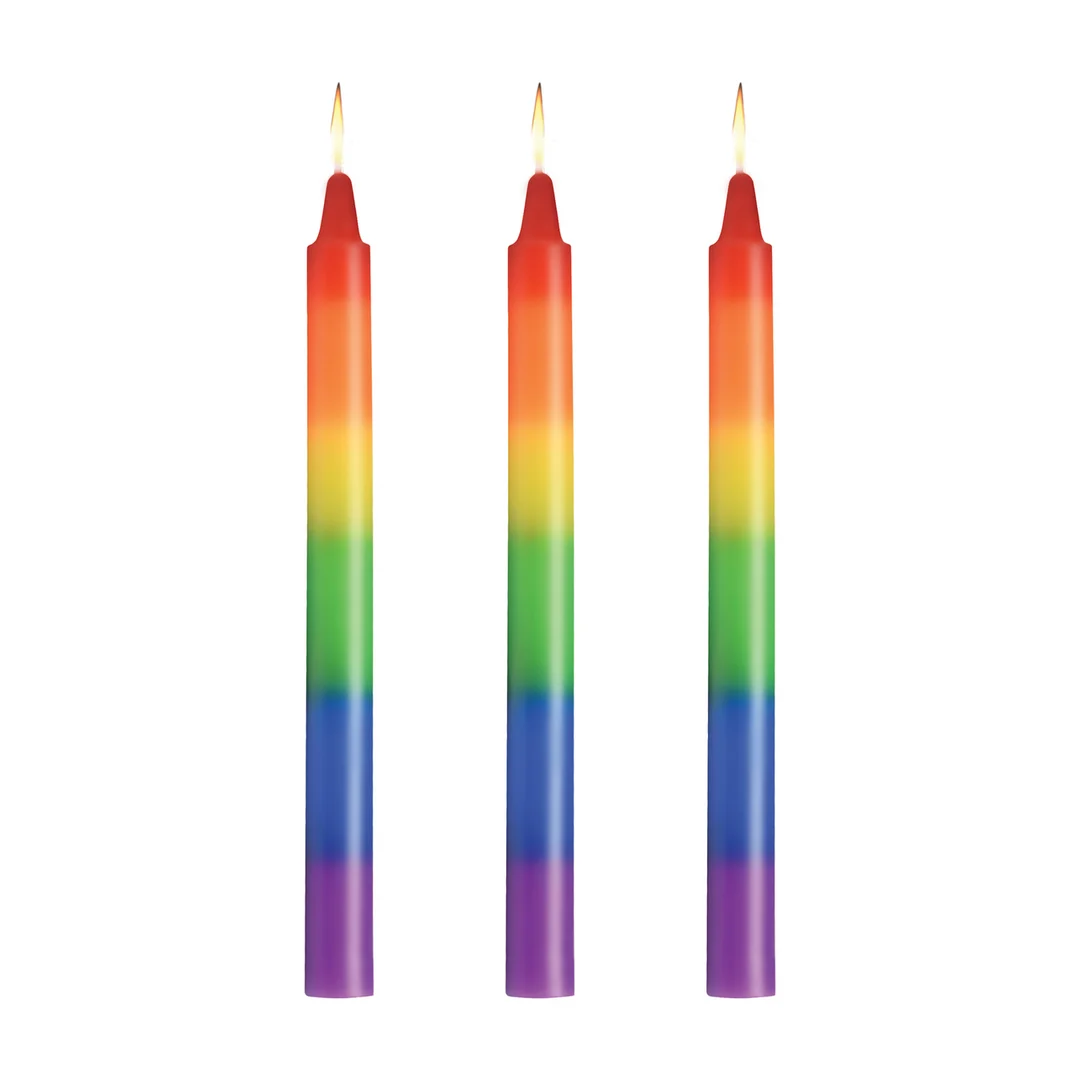 XR Brands Pride Candles Regenbogen Tropfkerzenset – Bild 3