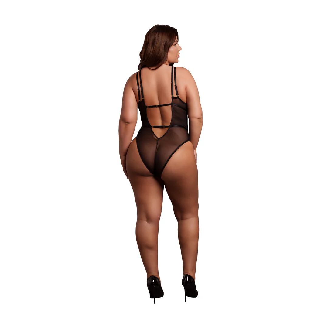 Body aus Spitze mit verstellbaren Schiebern für eine kurvige Silhouette – Le Desir – Bild 3