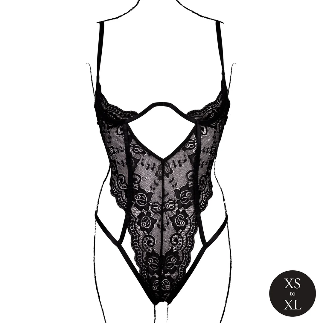 Spitzenbody mit offenen Cups für einen verführerischen, kurvigen Look – Le Desir – Bild 10