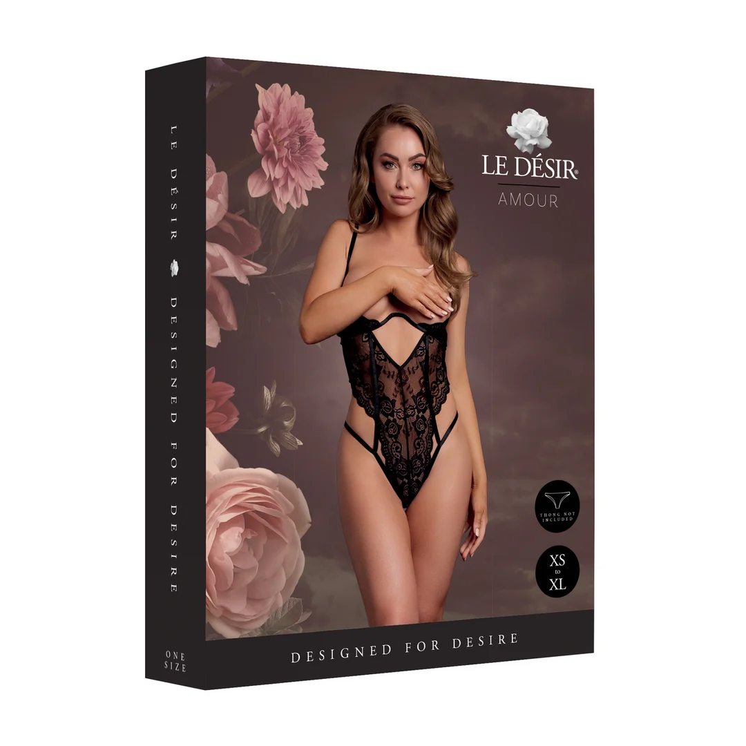 Spitzenbody mit offenen Cups für einen verführerischen, kurvigen Look – Le Desir – Bild 7