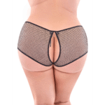 Offene Netzpanty mit Schlitz hinten und Schleife für verführerische Konturen – Magic Silk