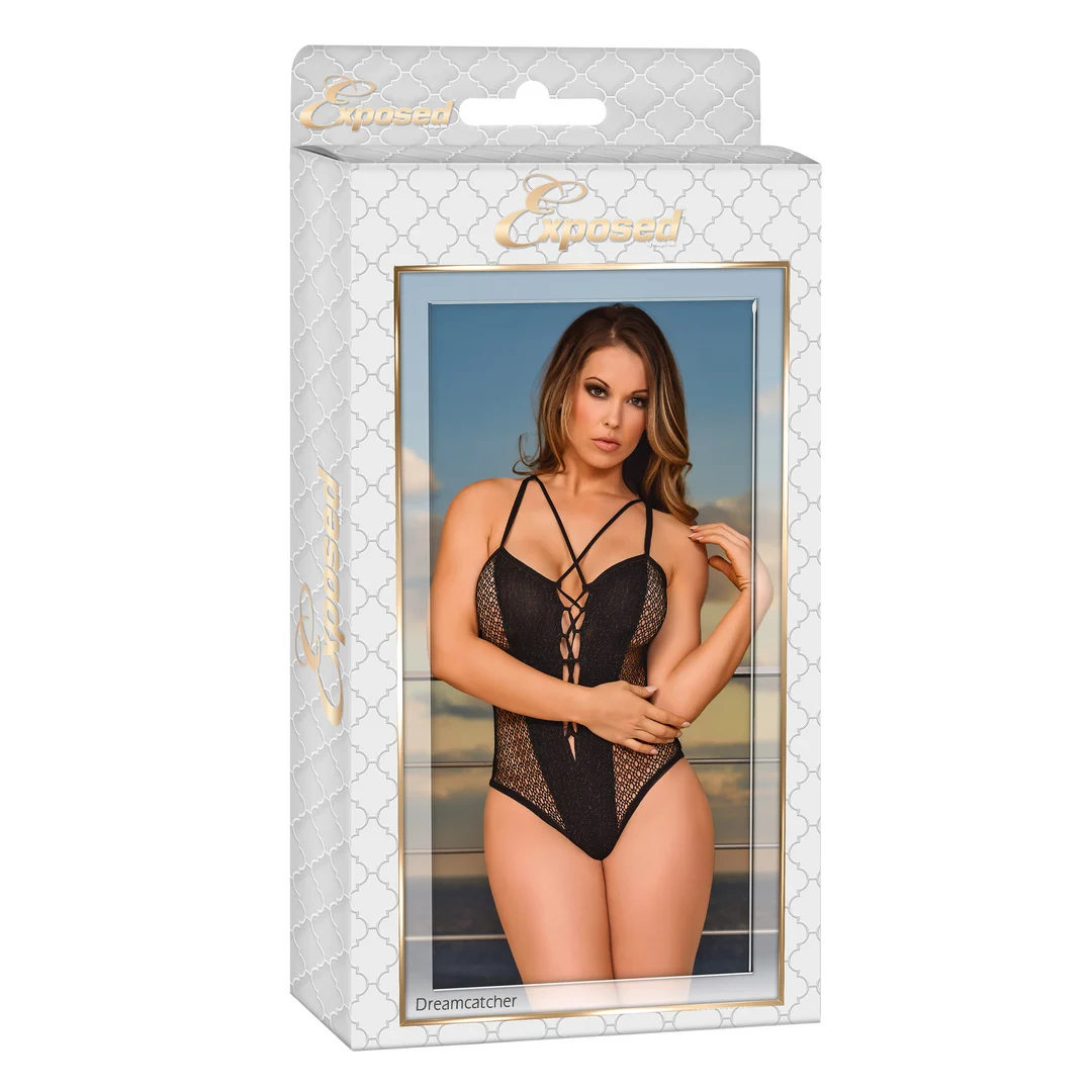Spitzenbody mit Schnürung und dekorativen Perlen für einen aufregenden Look – Magic Silk – Bild 1