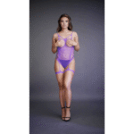 Bodystocking mit offenem Schritt, Riemchendetails und Tie Dye Look für Partys – Le Desir – Bild 18