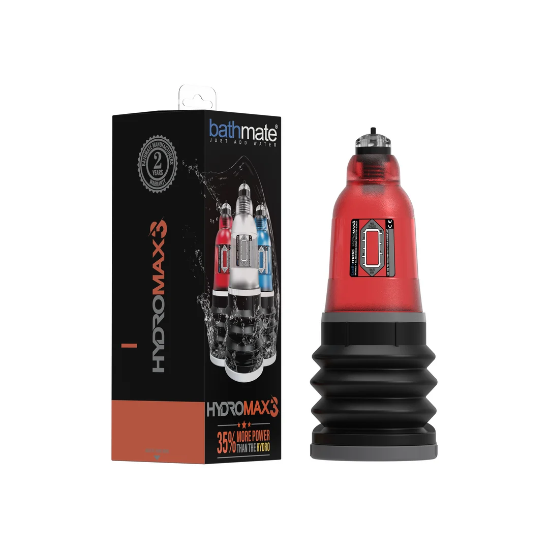 BM-HM3-BR-2 Bathmate HydroMax3 manuelle Penispumpe rot – Bild 1