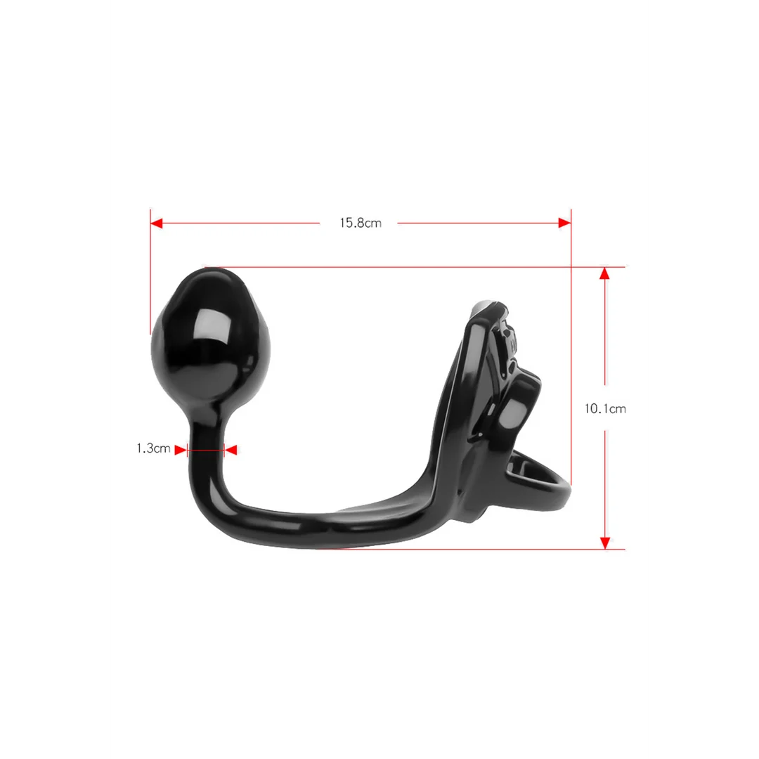Armor Tug Lock mit Hodenband und Analplug – Bild 3