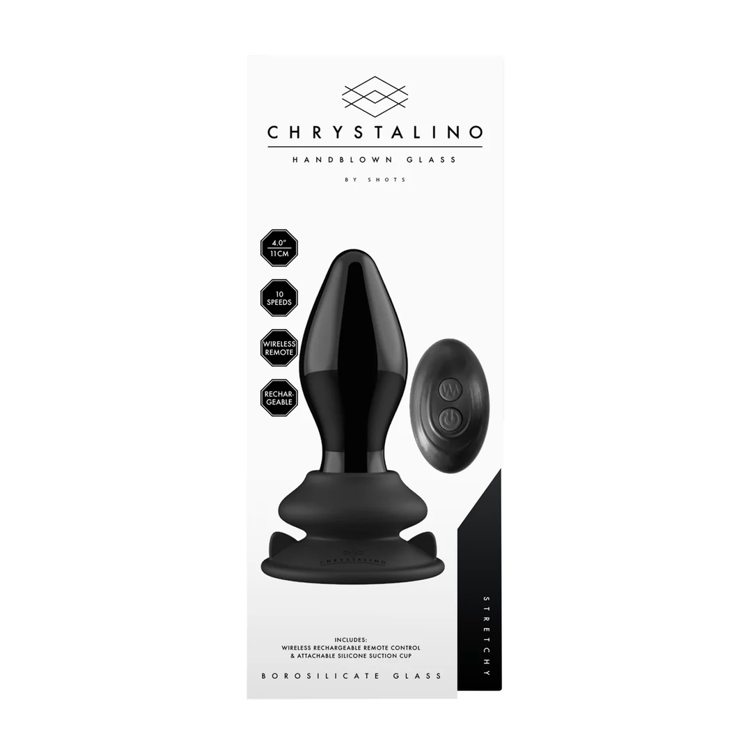 Chrystalino dehnbarer Glasvibrator mit Saugschale – Bild 2