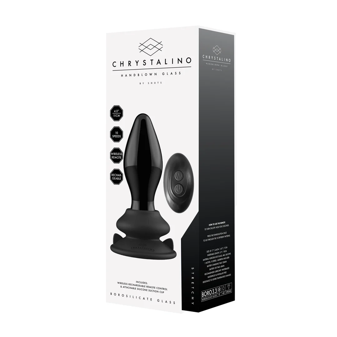 Chrystalino dehnbarer Glasvibrator mit Saugschale – Bild 3