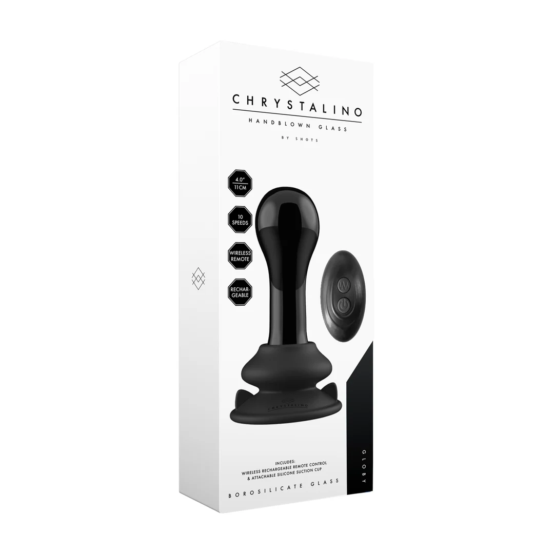 CHR039BLK-2 Globy Glasvibrator mit Saugnapf – Bild 1