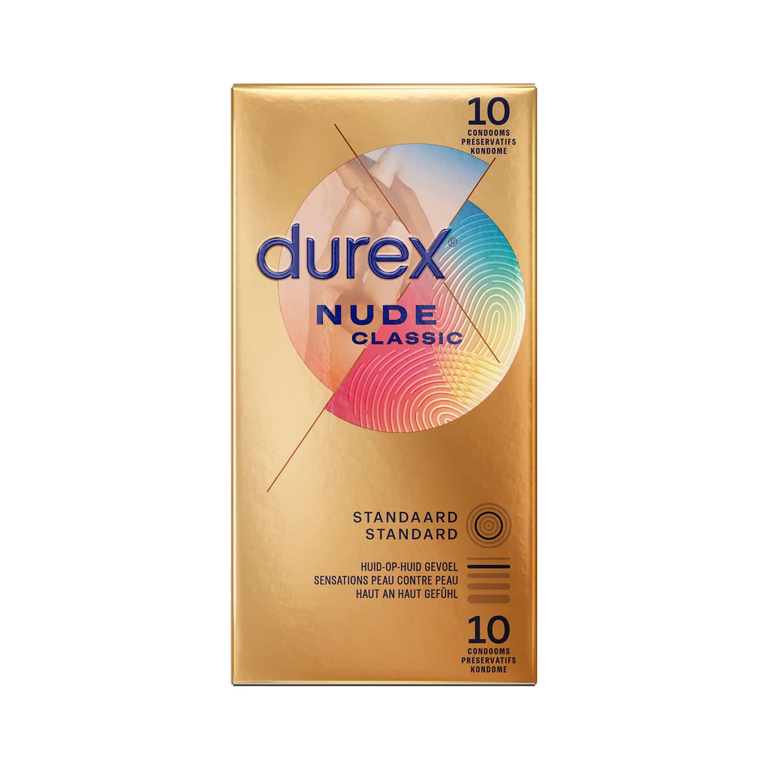 Durex Nude Classic Kondome, 10 Stück