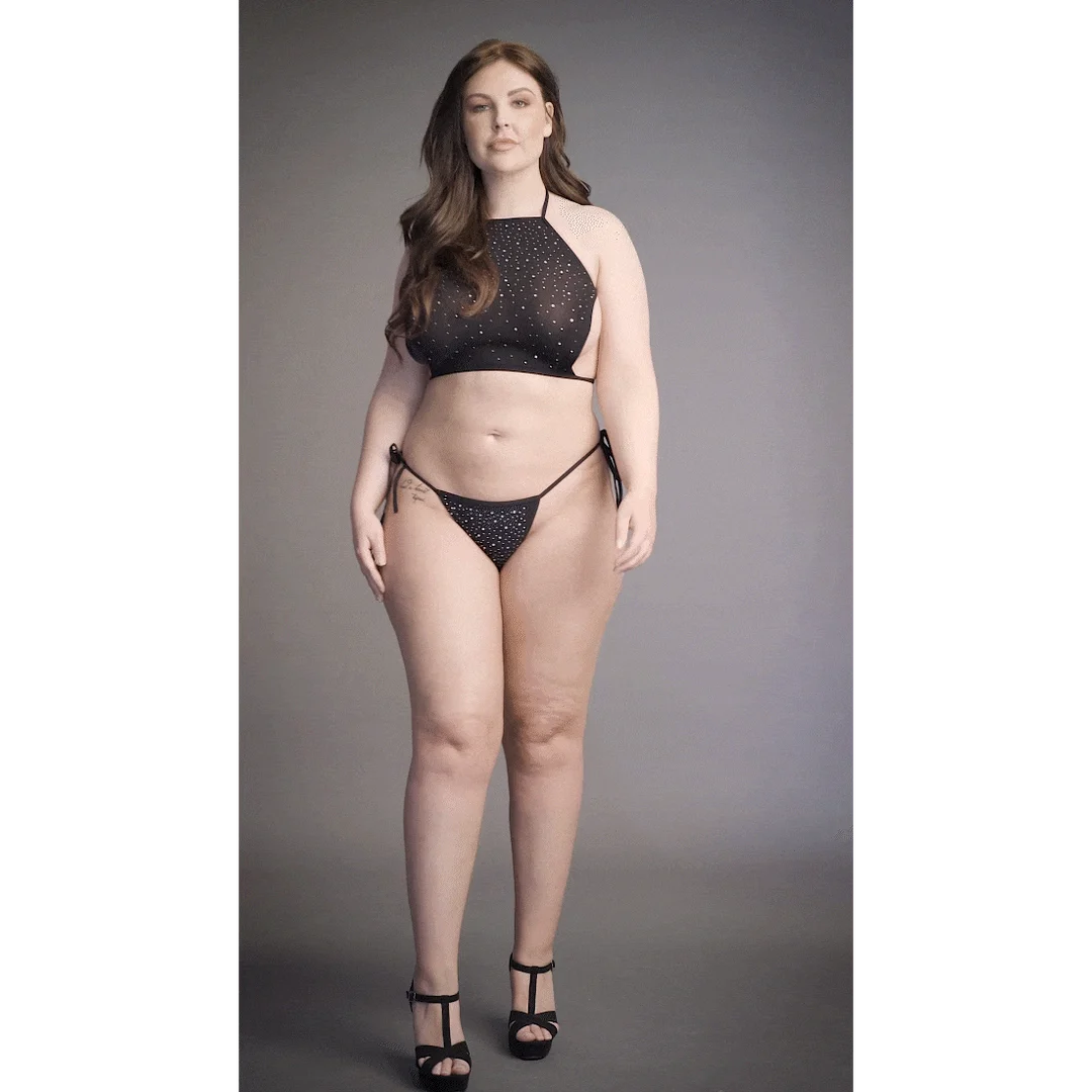 Dessous Set in großen Größen mit offenem Schritt für einen festlichen Look, LIN – Bild 6