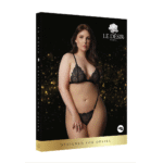 Kurviges Dessous Set aus Spitze und Samt mit verführerischer Passform in großen Größen, LIN