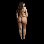 Kurviges Dessous Set aus Spitze und Samt mit verführerischer Passform in großen Größen, LIN – Bild 5