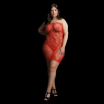 Glitzerndes Party Outfit aus Spitze mit festlichem Glanz für kurvige Lingerie – LIN – Bild 10