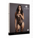 Kurviger Netz Bodystocking mit Strumpfhaltern und hohem Ausschnitt – Le Desir – Bild 7