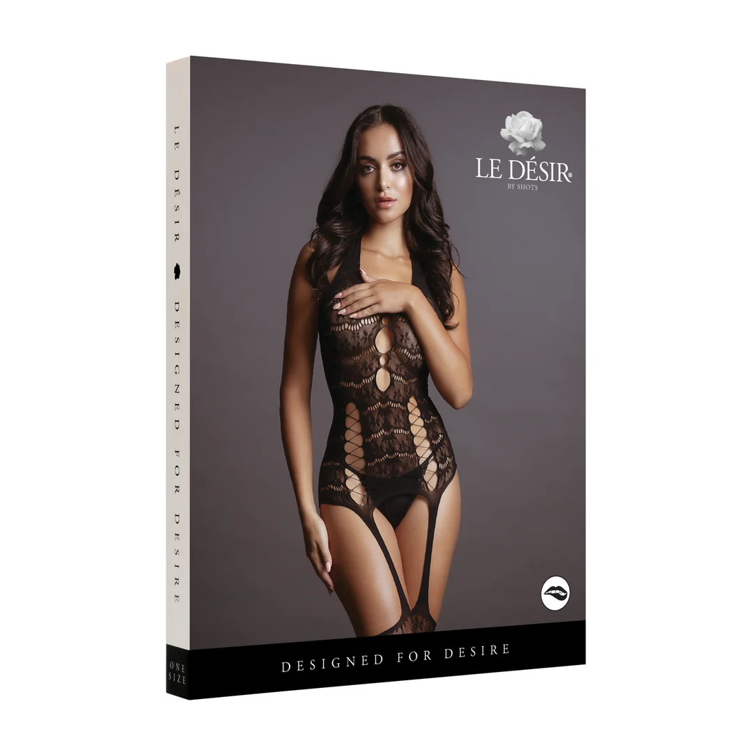 Spitzen Bodystocking mit Strumpfhaltern für kurvige Looks – Le Desir – Bild 7