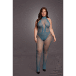 Bodystocking aus Netzspitze mit offenem Schritt für einen verführerischen Look bei kurvigen Figuren – LIN – Bild 4